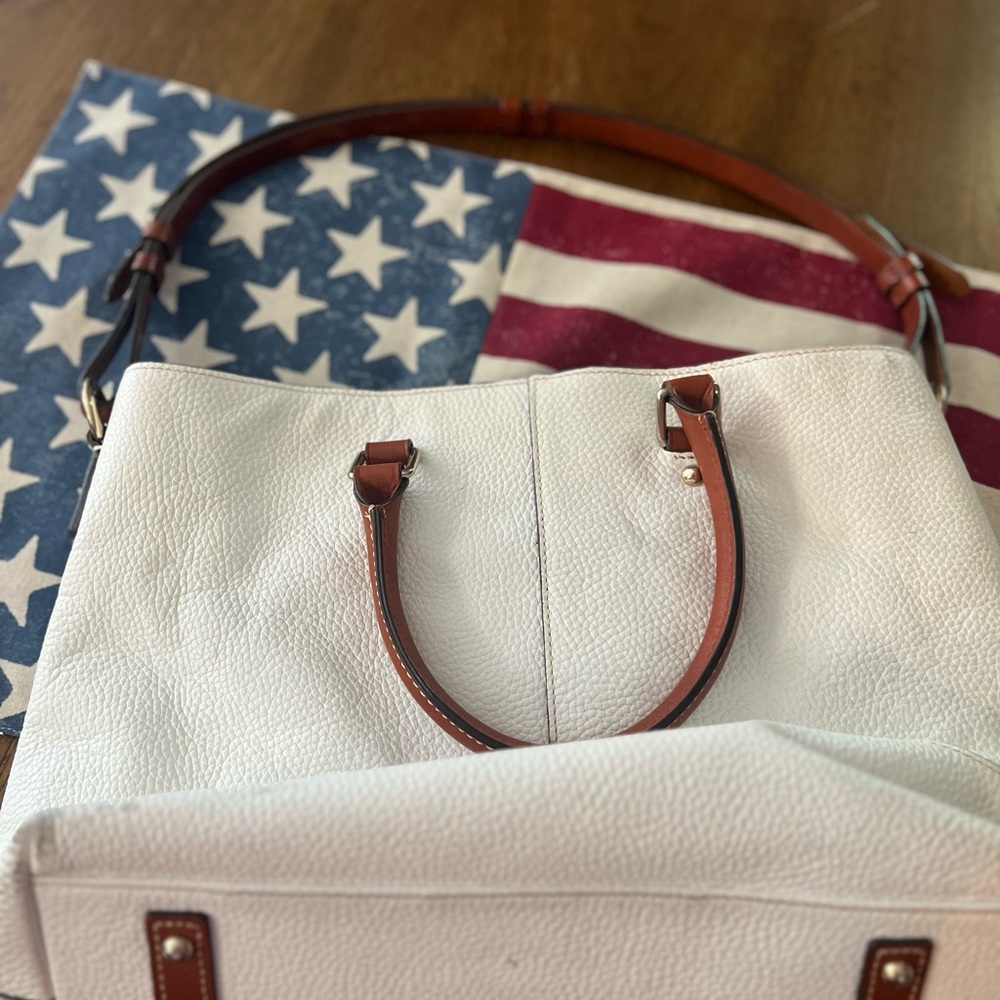 Dooney & Bourke White and Tan Tote - Picture 7 of 7